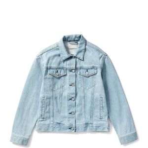 EVERLANE WOMENS DENIM JACKET LIGHT WASH